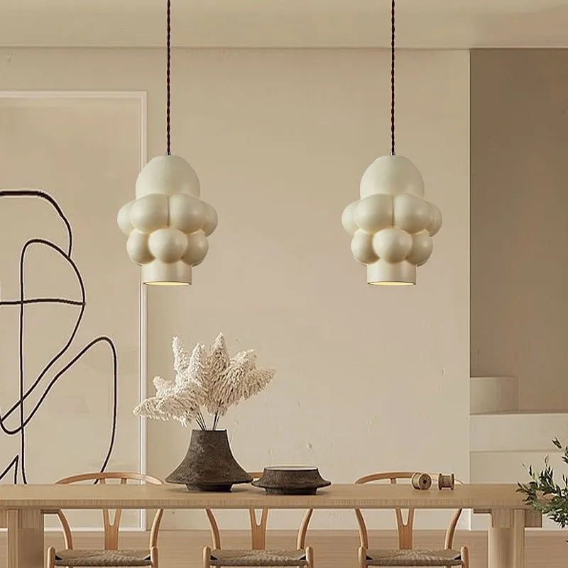 DecorBites™ Creamy Wind LED Chandelier: Nordic Wabi Sabi Style for Dining Room, Bedroom, & Bar
