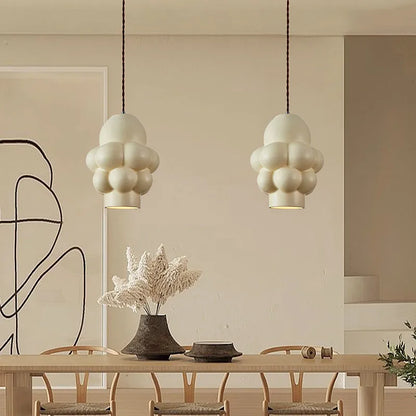 DecorBites™ Creamy Wind LED Chandelier: Nordic Wabi Sabi Style for Dining Room, Bedroom, & Bar