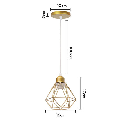 DecorBites™ Iron Frame Pendant Chandelier for Modern Indoor Lighting