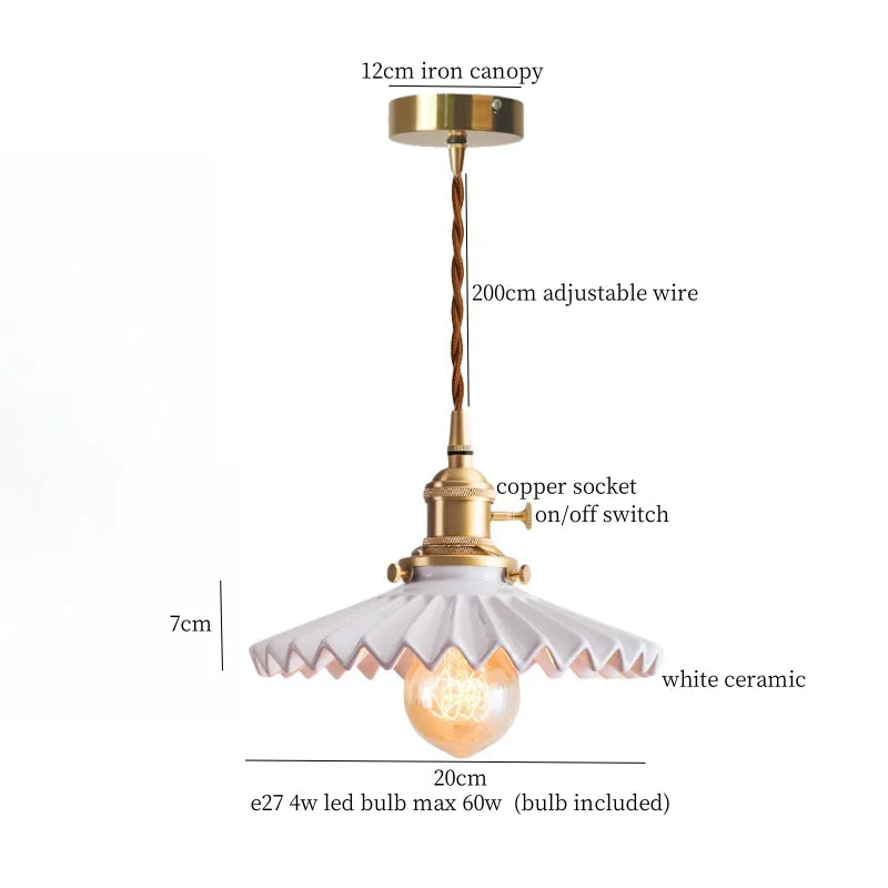 Green Ceramic Pendant Light