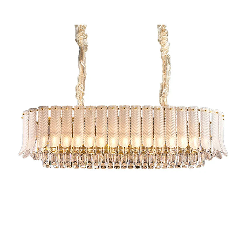 DecorBites™ Crystal Feather Ceiling Pendant Lights for Luxury Home Decor & Living Room