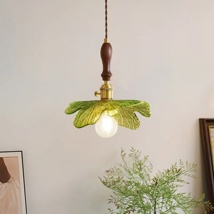 DecorBites™ Copper Wood Glass LED Pendant Lamp - French Minimalist Design for Home Decor