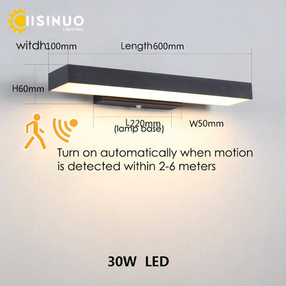DecorBites™ Dusk Dawn Motion Sensor Outdoor Wall Light Modern Sconces for House Garage Balcony