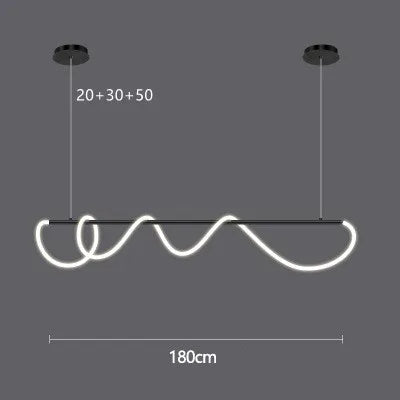 Chrome Hose Pendant Chandelier