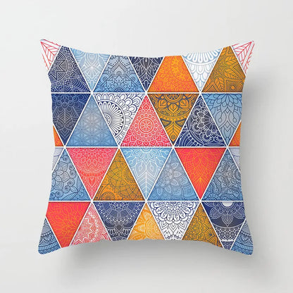 DecorBites™ Geometric Square Pillowcase Ethnic Retro Sofa Pillow Cover 45x45cm Home Decor