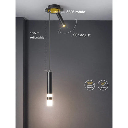 Modern Aluminum LED Pendant Light With Dual Spotlights