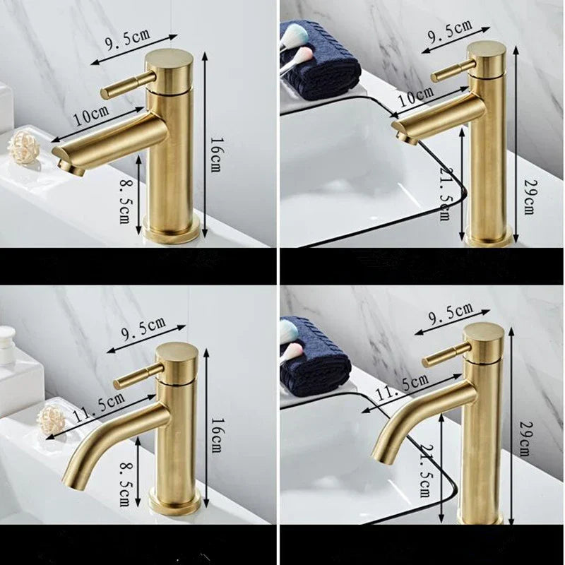 Brushed Gold Steel Faucet