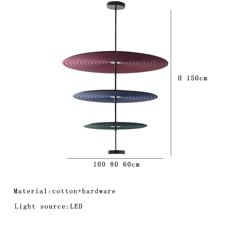 DecorBites™ Cotton Round LED Pendant Lights Green Red Art Decoration Offices Bedrooms
