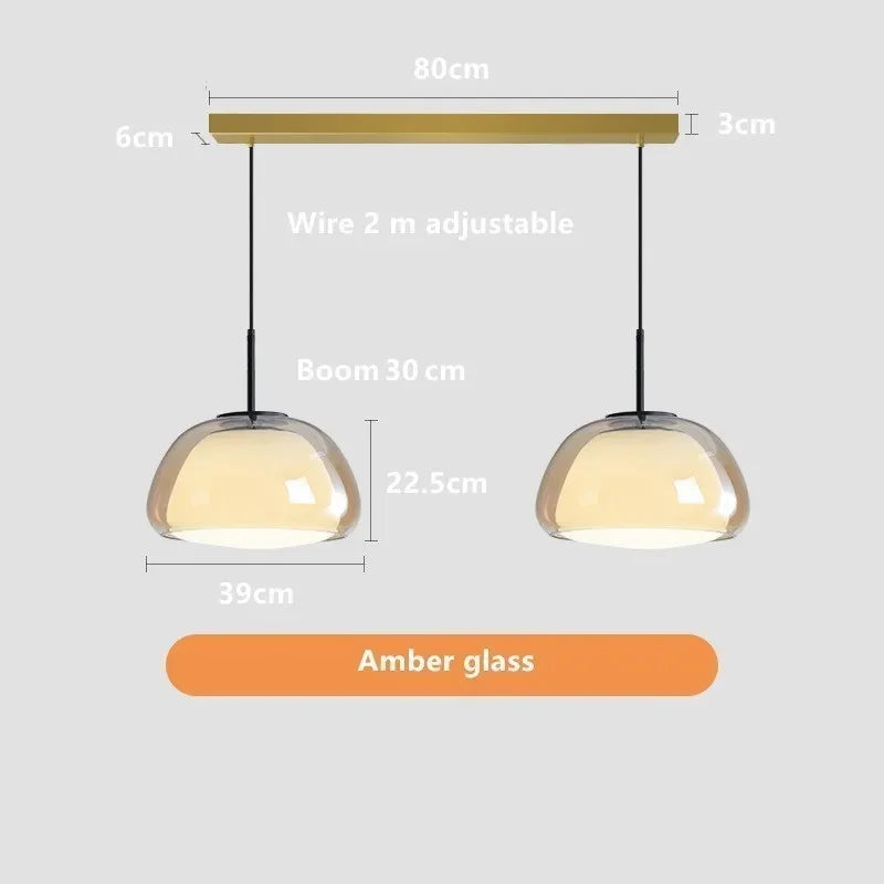 DecorBites™ Glass Jelly Pendant Lamp: Minimalist Luxury Design for Home Living Room Bedroom