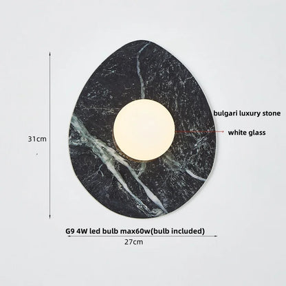 DecorBites™ LED Wall Lamp Modern Wabi Sabi Stone Mirror Light for Home Decor