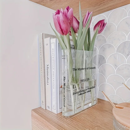 Acrylic Book Vase Home Decor