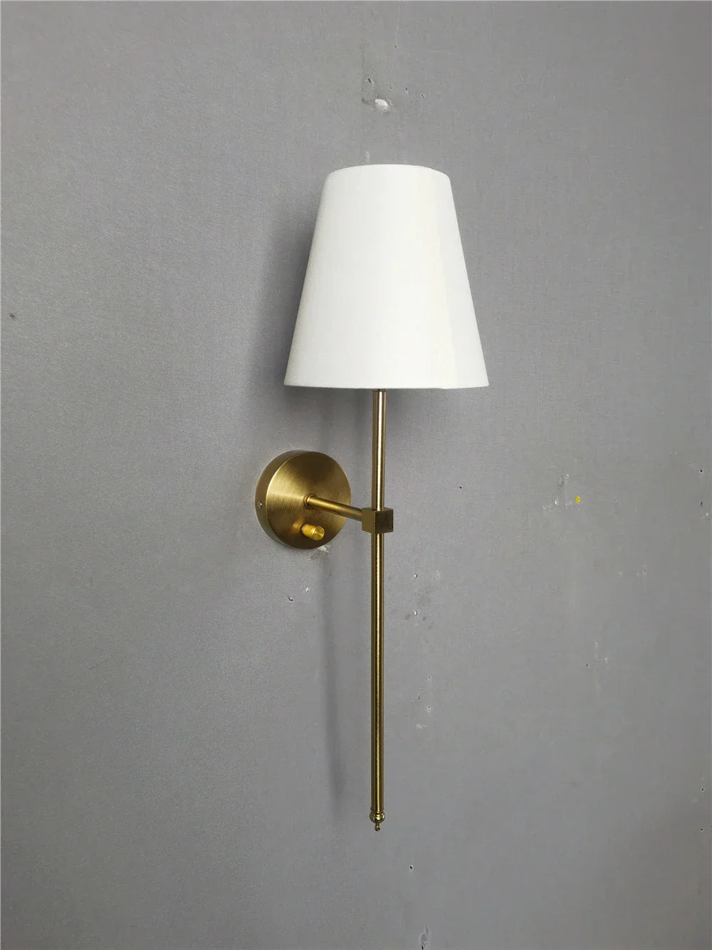 DecorBites™ Gold Cloth Lampshade Wall Sconce for Bedroom Living Room Lighting