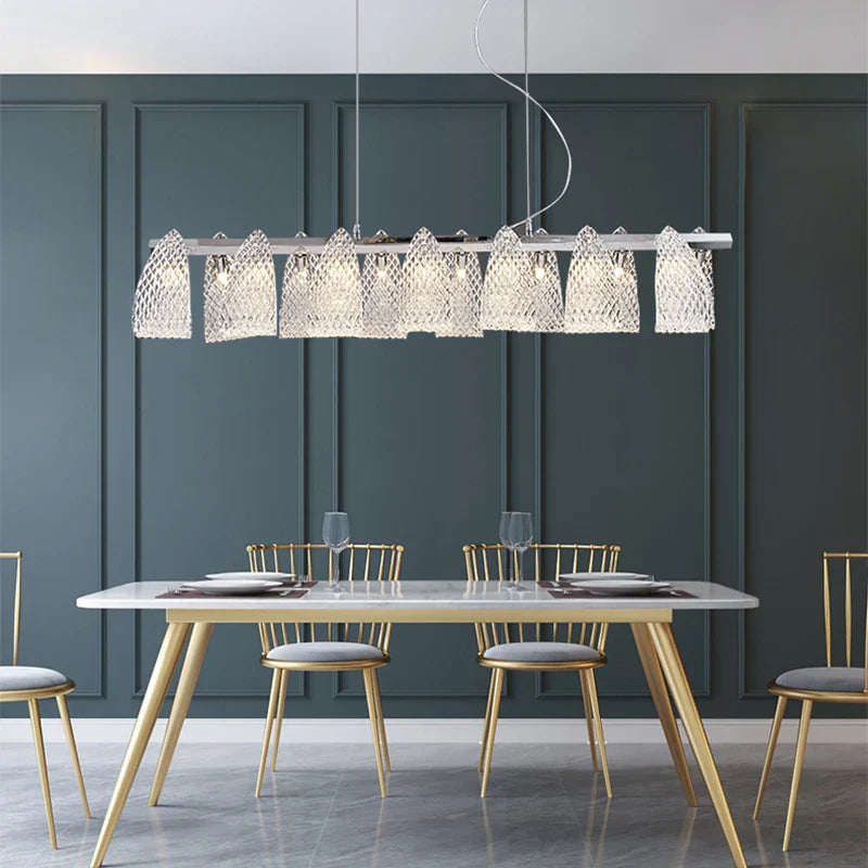 DecorBites™ Glass Pinecone LED Chandelier: Modern Art Deco Pendant Lighting