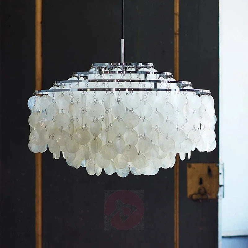 Gold Chrome Shell Chandelier