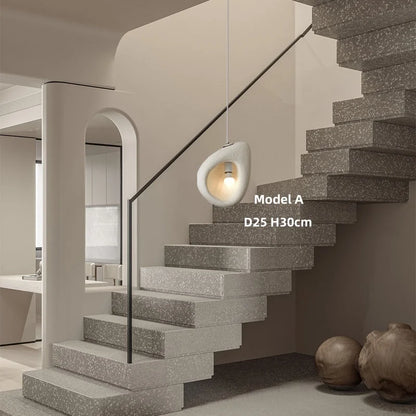 Wabi Sabi Irregular White Pendant Light, E27