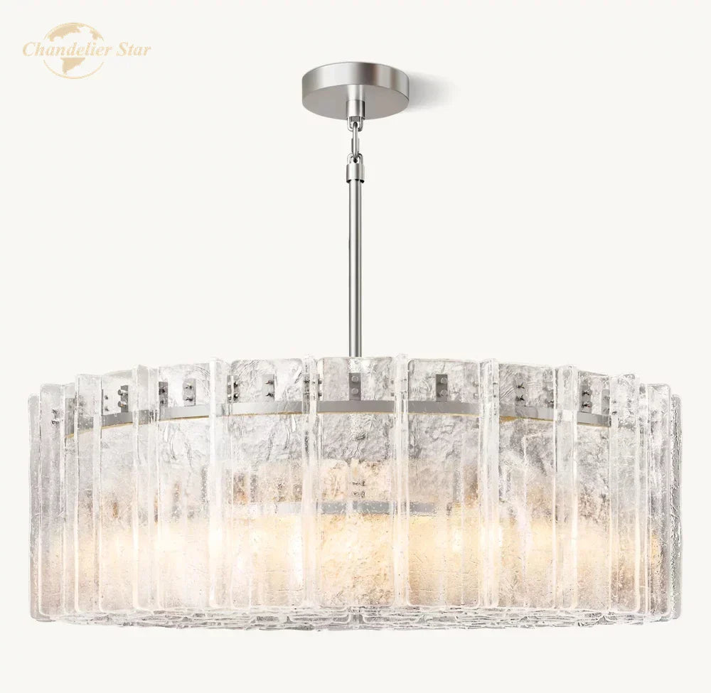 DecorBites™ Lattice Glass LED Chandelier for Bedroom, Dining Room - Modern Pendant Light Fixtures