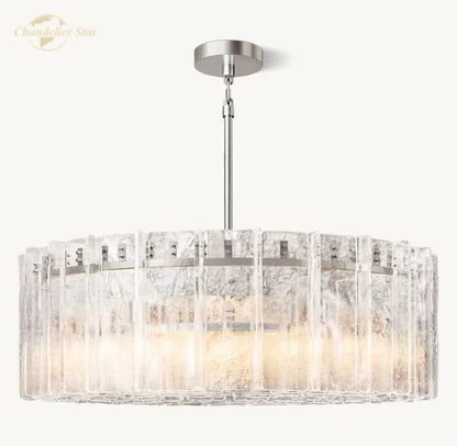 DecorBites™ Lattice Glass LED Chandelier for Bedroom, Dining Room - Modern Pendant Light Fixtures