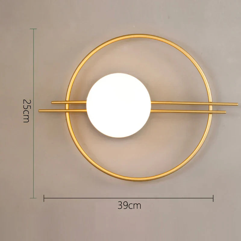 DecorBites™ Glass Gold LED Wall Lamp for Chic Indoor Lighting