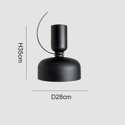 Danish Art Wrought Iron Pendant Light in Black or White