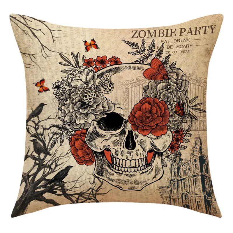 Pumpkin Witch Print Pillowcase