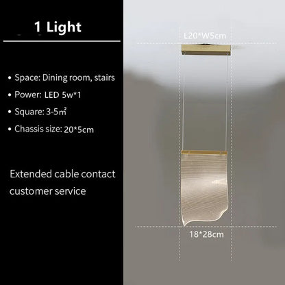 DecorBites™ LED Light Guide Ceiling Chandelier Modern Novelty for Living Room Decor Lighting