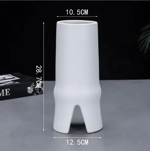 DecorBites™ Elegant Striped Ceramic Vase TV Cabinet Crafts Hydroponic Home Decor Gift