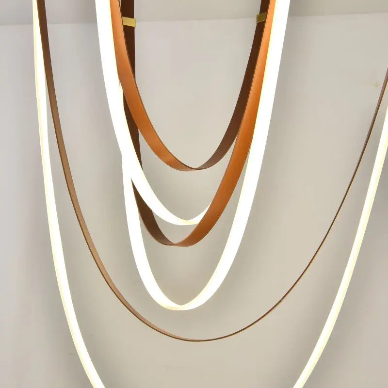 Gold Strip Chandelier
