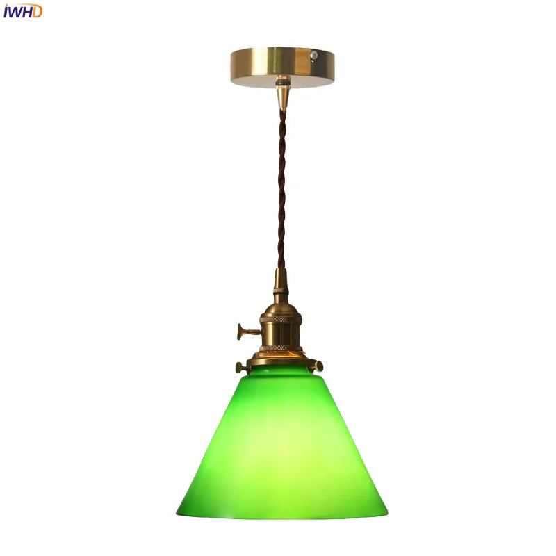 Cafe Green Glass Light