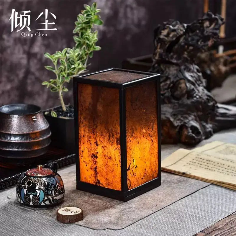 Amber Stone Candle Holder