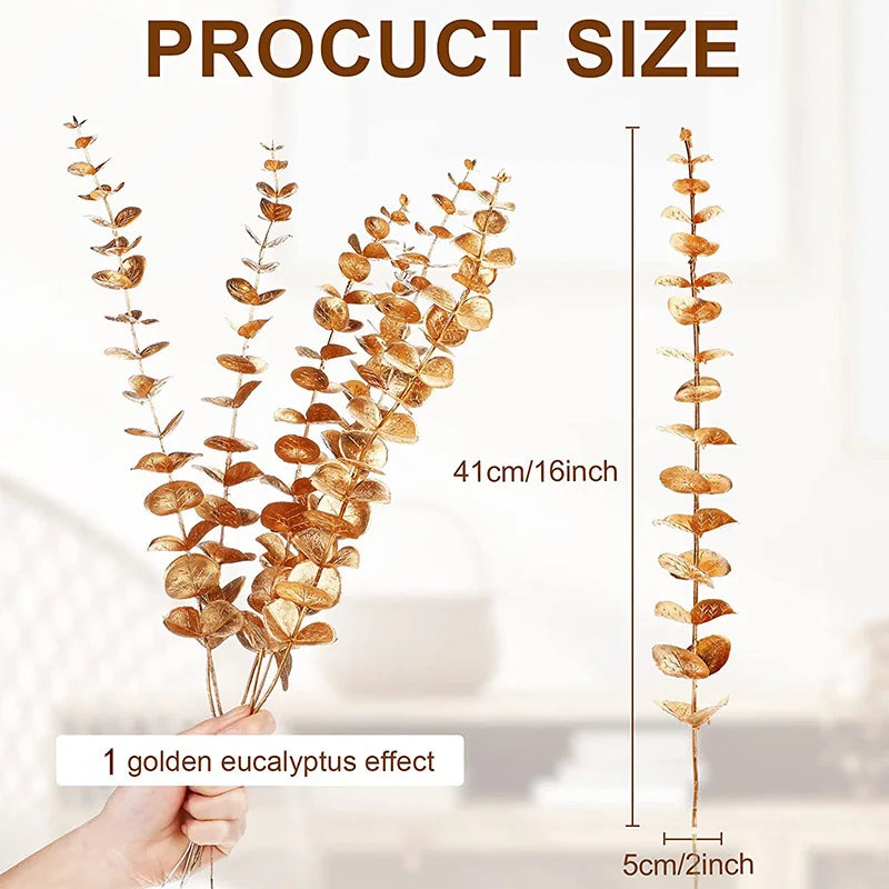 Gold Eucalyptus Silk Stems