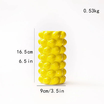 DecorBites™ Fruit Relief Vase Creative Cartoon Ceramic Ornament Floral Arrangement Accessories