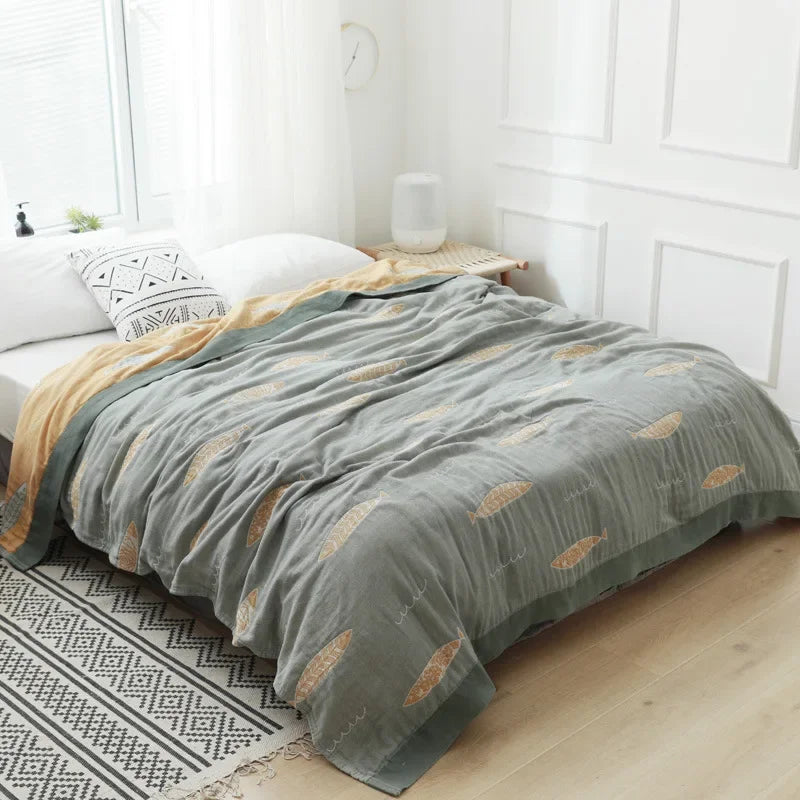 Cotton Fish Gauze Blanket