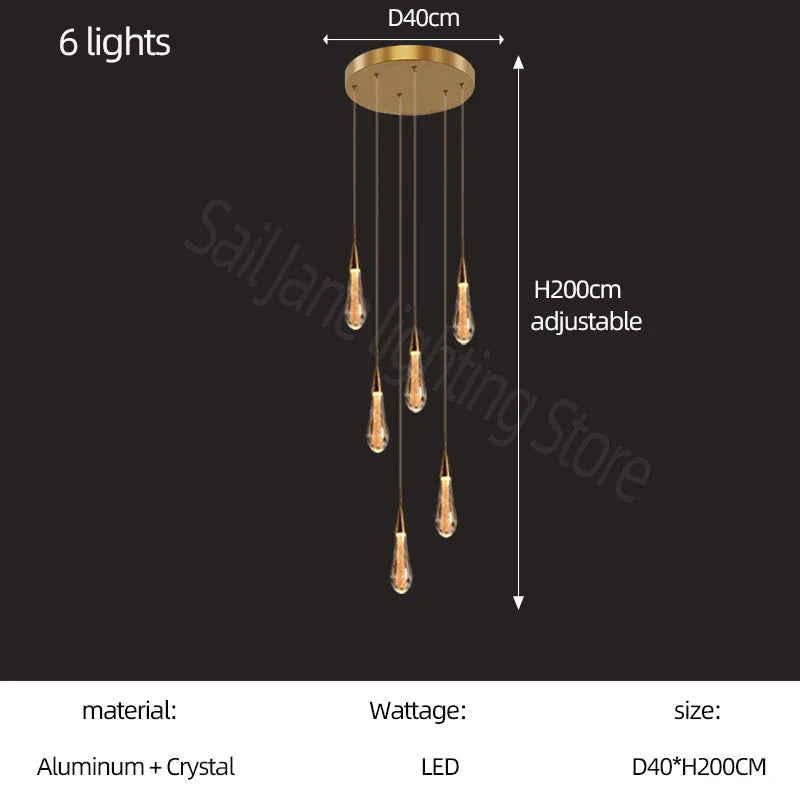 Gold Modern Crystal Chandelier 26-Light Dining