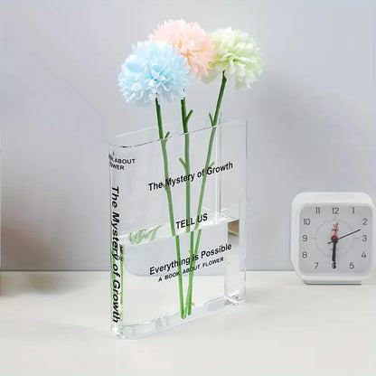 Acrylic Book Vase Home Decor