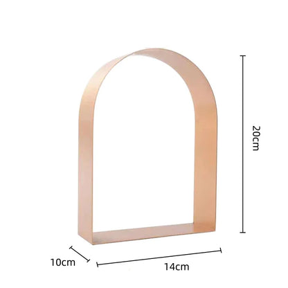 DecorBites™ Golden Arches Metal Sculpture Room Decoration Geometric Handicraft Figurine