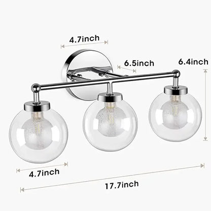 DecorBites™ Double-Head Glass & Iron Wall Lamps, Modern Minimalist Bathroom Vanity Lights