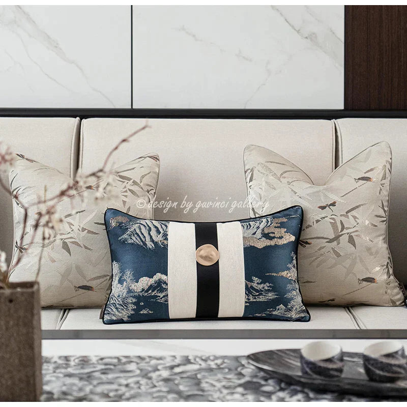 DecorBites™ Dragonfly Insects Embroidery Cushion Cover - Quaint & Elegant Style Pillow Case