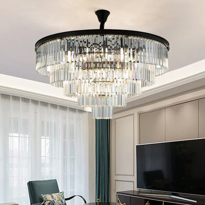 DecorBites™ Crystal Gold Chandelier: Modern Living Room Bedroom Decor Lighting