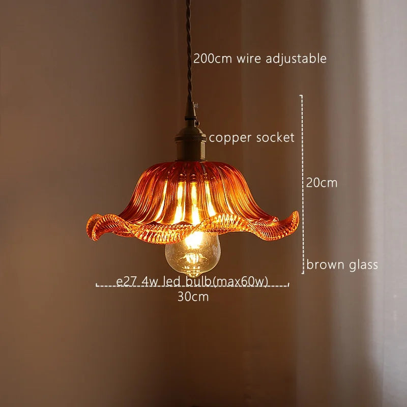 DecorBites™ Green Stripe Glass Pendant Lamp Fixture for Home Decor & Kitchen Lighting