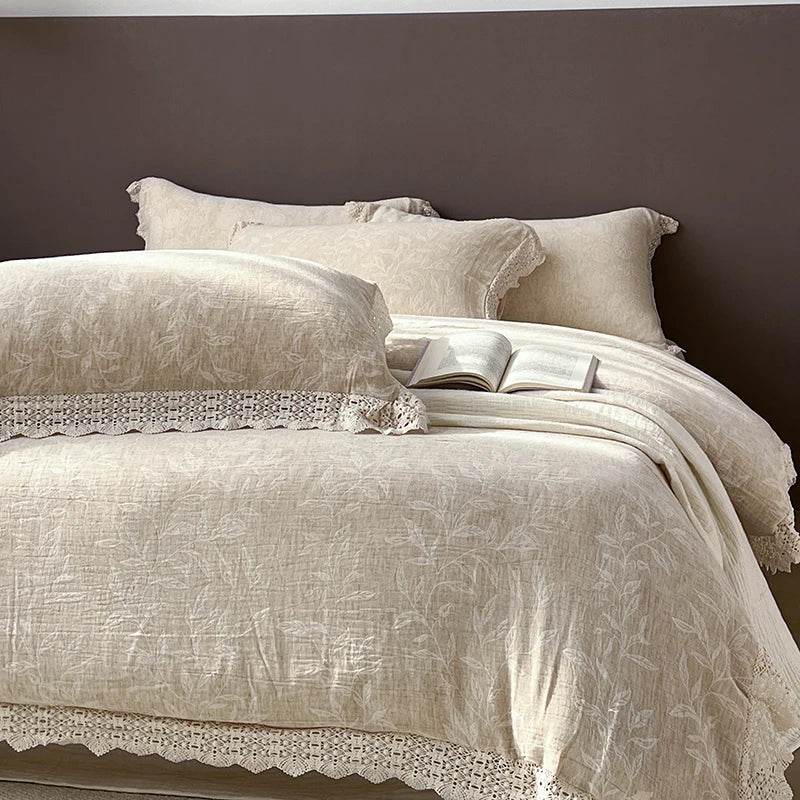 Printed Lace Duvet Cover