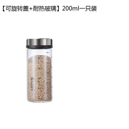 DecorBites™ Glass Seasoning Can Spice Shaker Salt Pepper Condiment Bottle
