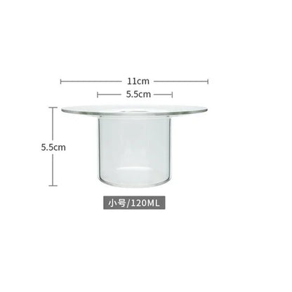 DecorBites™ Cute Straw Hat Glass Bowl for Desserts and Fruits