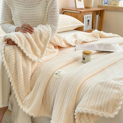 DecorBites™ Double Sided Jacquard Milk Velvet Blanket - Winter Warm Sofa Cover