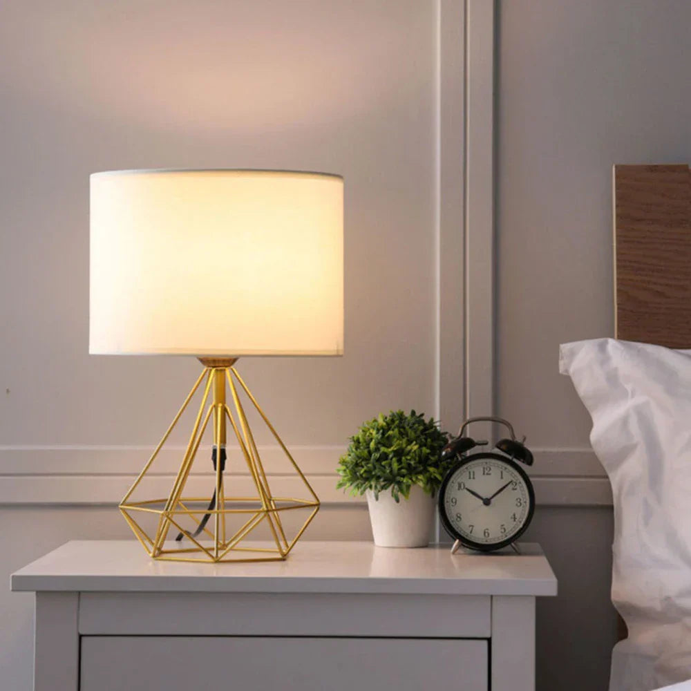 DecorBites™ Linen Fabric LED Table Lamp Creative Gift Night Lamp