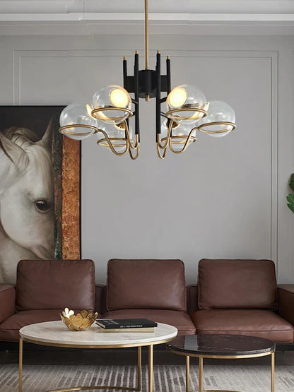 DecorBites™ Gray Glass Ceiling Chandelier Light Luxury Modern Room Decor LightS