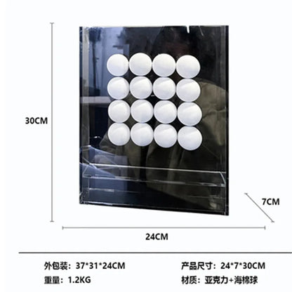 DecorBites™ Geometric Abstract Acrylic Ball Ornament in Decorative Painting Frame
