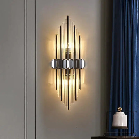 DecorBites™ Crystal Strip LED Wall Lamp for Living Room, Bedroom, Study, Balcony Lighting
