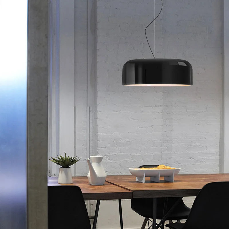 Black Nordic Pendant Light Glossy Dia60cm
