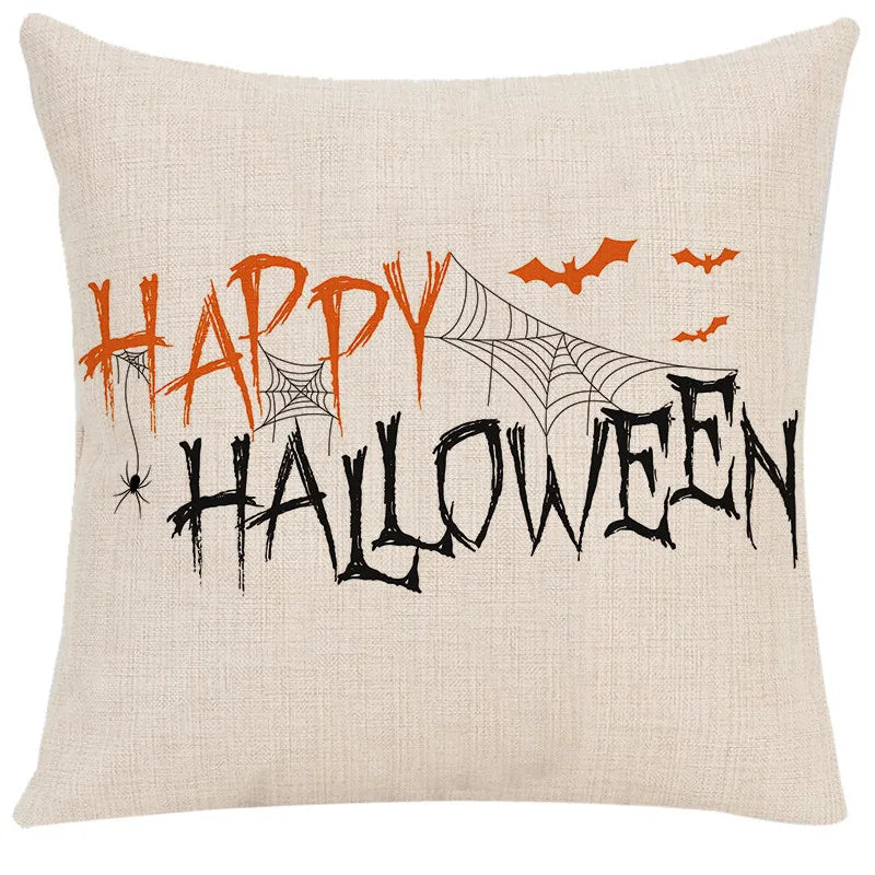 Linen Trick Treat Cushion Cover
