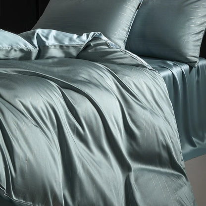 DecorBites™ Eucalyptus Fiber Dark Gray Bedding Set: Soft, Silky Duvet Cover, Bed Sheet, Pillowcases